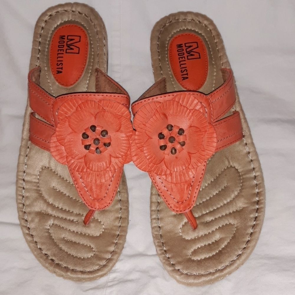 Modellista Callahan Coral Flower‎ Sandals 8M